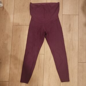 Beyond The Bump Maternity Yoga Leggings Burgundy Medium